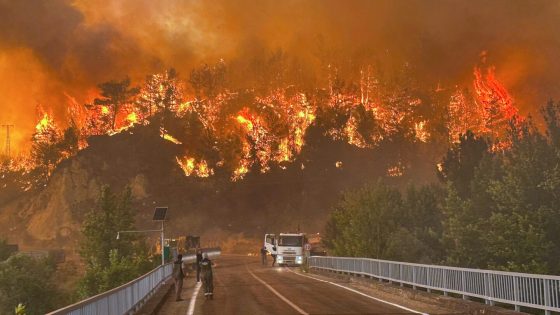 Turkey wildfires kill 10 firefighters and rescue workers