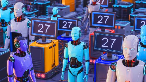 Illustration of AI models choosing the number 27, reflecting human cultural biases. Image generated by AI.