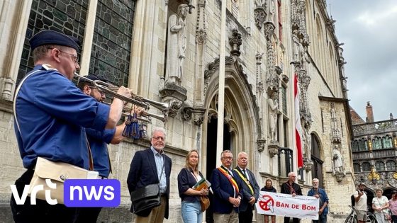 Actievoerder Wouter Mouton steelt Brugse vredesvlag: "Stad is ze niet waard"