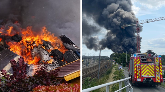 Brandweer heeft hevige brand op industrieterrein onder controle, rampenplan afgeblazen: 4 loodsen uitgebrand, geen slachtoffers