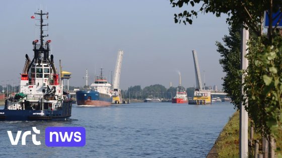 Droogte legt doorvaart grote bulkschepen tijdelijk stil op kanaal Gent-Terneuzen door laag waterpeil