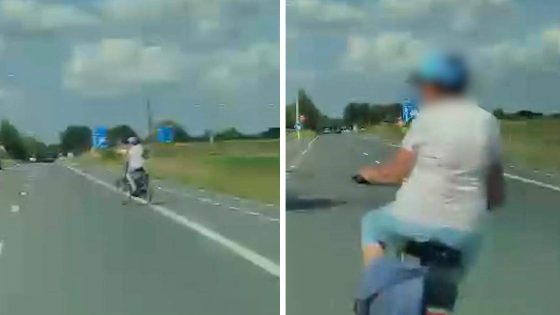 Hallucinant: fietsster steekt zomaar N60 in Oudenaarde over en ontsnapt maar nipt aan botsing met auto