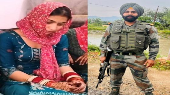 Punjab soldier’s wife mourns, her hands still adorning mehndi, arms with wedding bangles move many to tears