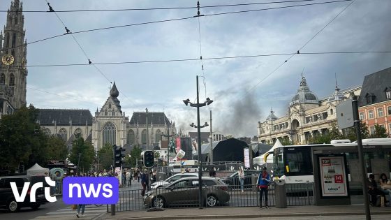 Brand uitgebroken in centrum van Antwerpen, intussen geblust - VRT