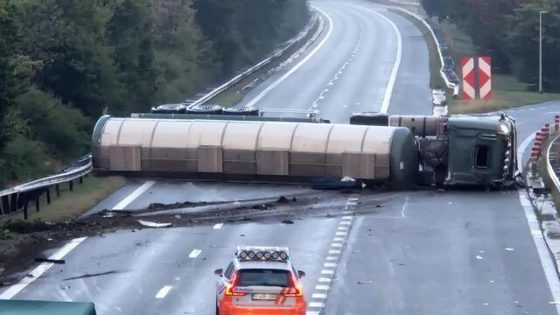 Gekantelde tankwagen blokkeert E313 in Diepenbeek: snelweg nog uren afgesloten