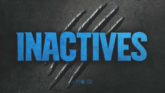 Inactives: Panthers won't use starters, some key backups against the Steelers - Carolina Panthers