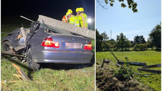 Jonge bestuurder (18) overleden nadat auto tegen elektriciteitspaal knalt, passagier naar ziekenhuis: “Wist meteen dat het foute boel was”