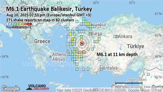 Very Strong Mag. 6.1 Earthquake