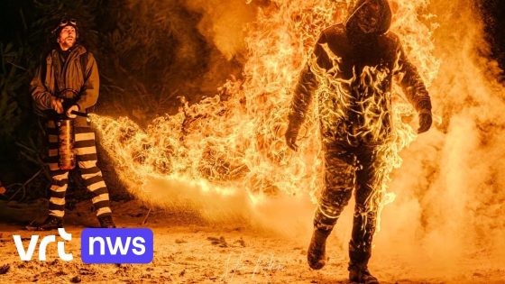 Vuurartiest Pyrogen steekt zichzelf in brand op Alcatraz Metal Festival in Kortrijk