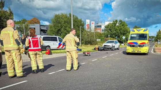 Traumahelikopter ingezet voor ernstig ongeluk tussen auto en scootmobiel