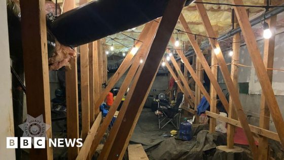 'Strange noises' heard before squatter found living in house with lights, TV and bed