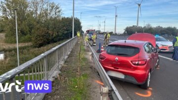 Man gearresteerd na spectaculaire achtervolging en crash op E17 in Kortrijk, 4 dozen met cannabisplanten in auto