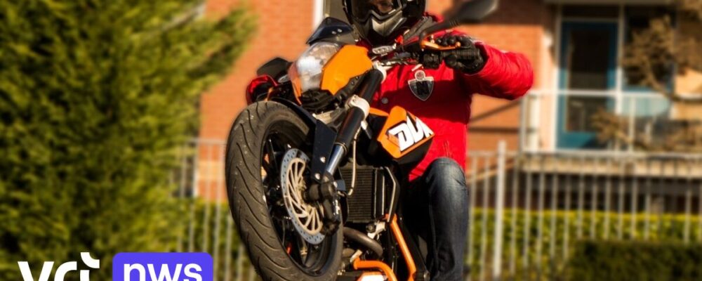 Motorrijder rijdt herhaaldelijk op 1 wiel in Dilbeek, politierechter legt boete op