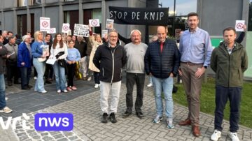 Protest voor gemeenteraad Haacht tegen knip in Sint-Adriaanstraat