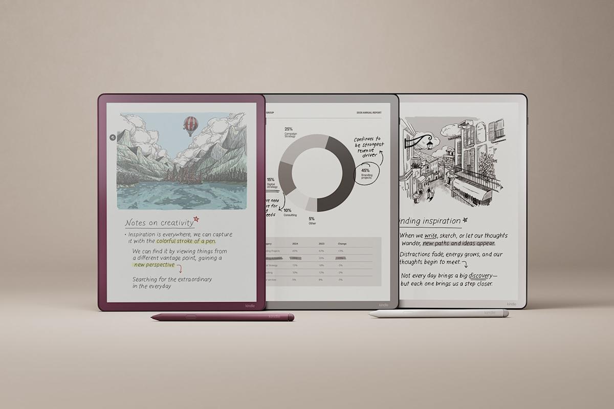 Amazon adds the Kindle Scribe Colorsoft and Scribe 3 to its writing tablet lineup