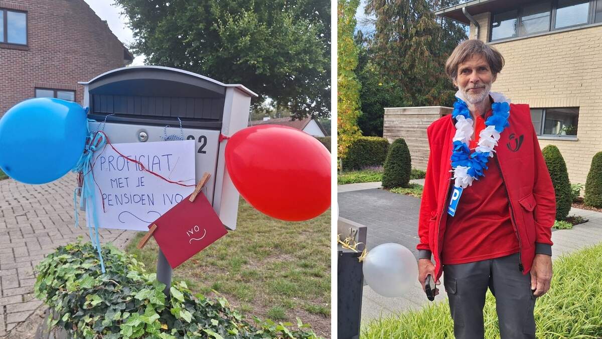 Laatste ronde van postbode Ivo (64) is er een die hij nooit zal vergeten: “Ik probeerde altijd te lachen, ook bij slecht weer”