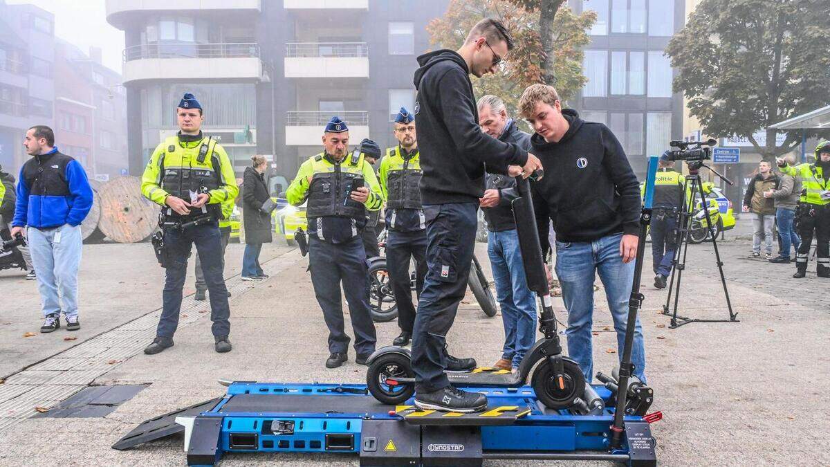 Politie controleert massaal op te snelle e-steps, maar beste meetinstrument op de markt mag ze niet gebruiken - Nieuwsblad