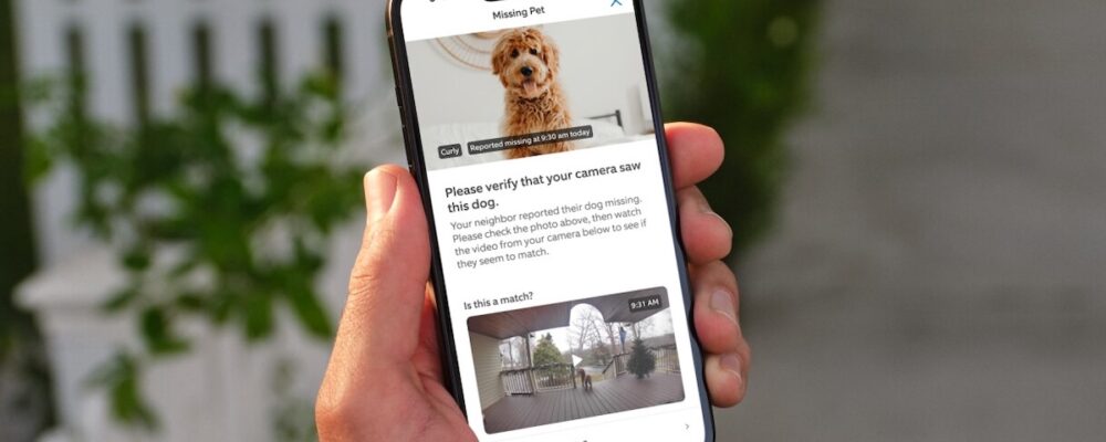Ring cameras can now recognize faces and help to find lost pets